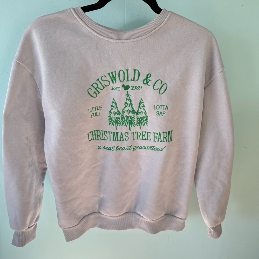 Shein Griswold Tree Farm Womens S Grey Sweatshirt National Lampoons Christmas
